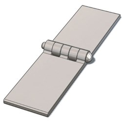Back Flap Hinge - 60 x 100mm - Grease Nipple - Steel