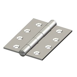 Butt Hinge - 75 x 100mm - Fixed Pin - Galvanised