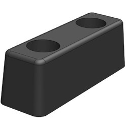 Bolt-On Rubber Buffer - Black - 195x50x50