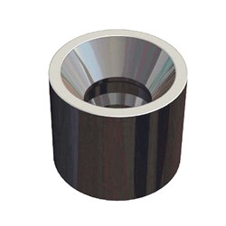 Door Hold Back Socket -M6 Min Load 20kg - Black Rubber