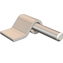 Drop Side Gudgeon Hinge - 56 x 96mm - Left Hand- Non Bushed - Weld On