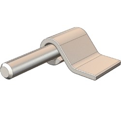 Drop Side Gudgeon Hinge - 56 x 96mm - Right Hand- Non Bushed - Weld On - Zinc Plated