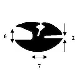 Rubber Windscreen Glazing Channel - 2mm x 6mm