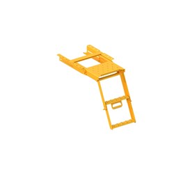 2 Step Folding Pullout Ladder with Platform - Safety Yellow