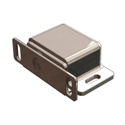 Magnetic Door Hold Back - 23 x 45mm - 8kg Force - Nickel Plated