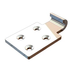 Over Centre Fastener Hook Plate - 40 x 17 x 70mm  - Straight Hook - Stainless Steel
