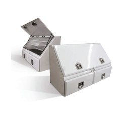 Bawer Toolbox - White Powder Coated - Above Tray W/ 2 Drawers - 1510L x 750H x 600D