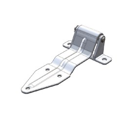 Heavy Duty Truck Door Hinge - 225mm - Bolt On - Zinc Plated