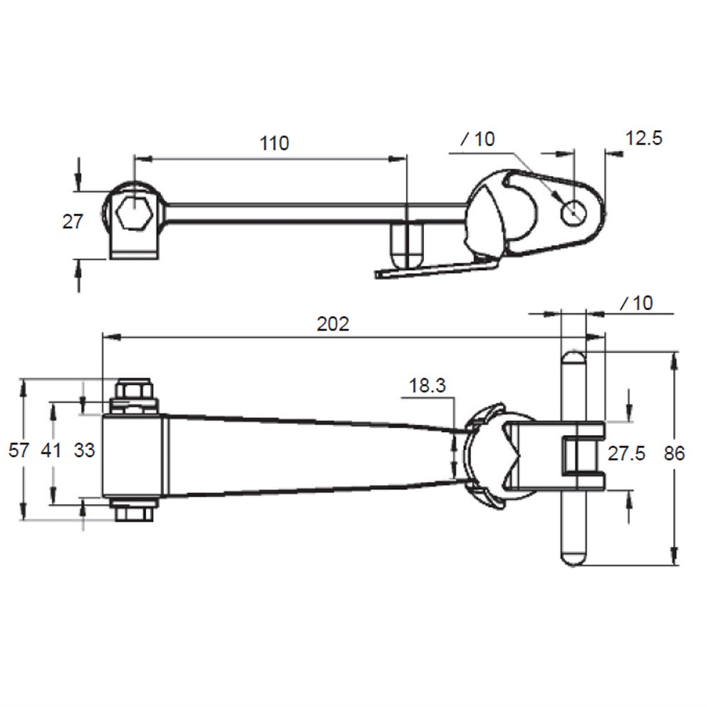 Best Rubber Hood Fastener Zinc Plated 203mm | UES Hardware - UES Hardware