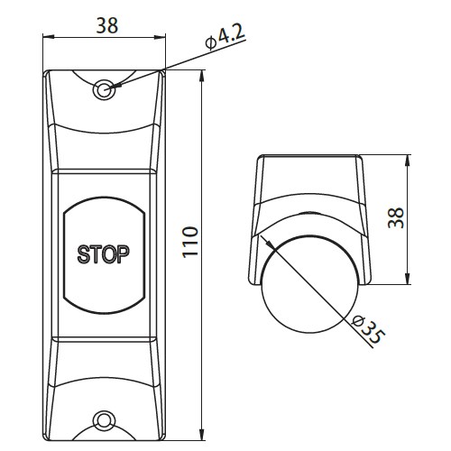STOP SIGNAL BUTTON - FOR HANDR