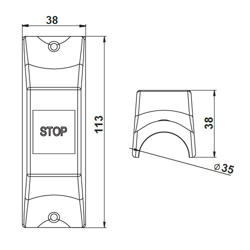 STOP SIGNAL BUTTON - P105BIS