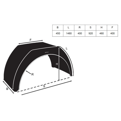 MUDGUARDS  PLASTIC  FLAT TOP -