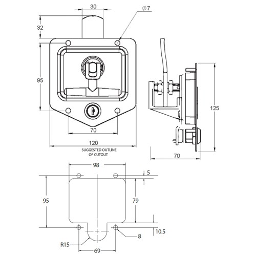 Best Drop T Lock - Bent Tongue - Locking - Stainless Steel | UES ...