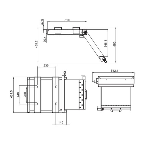 LADDER PULLOUT  1 STEP 510MM