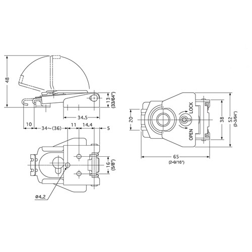 Over Centre Fastener Set - Keyed - Stainless Steel