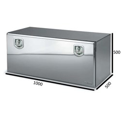 Bawer Toolbox - Stainless Steel - 1000L x 500H x 500D