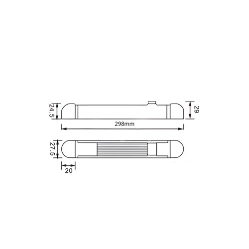 Interior Light Adj.24 LED 298m m x 27mm x 28.5mm 12V 2.16W