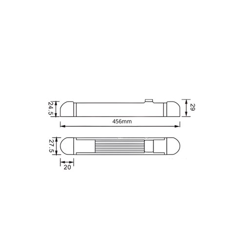 Interior Lamp Adj. 36 LED 456m m x 27mm x 28.5mm Dc12V