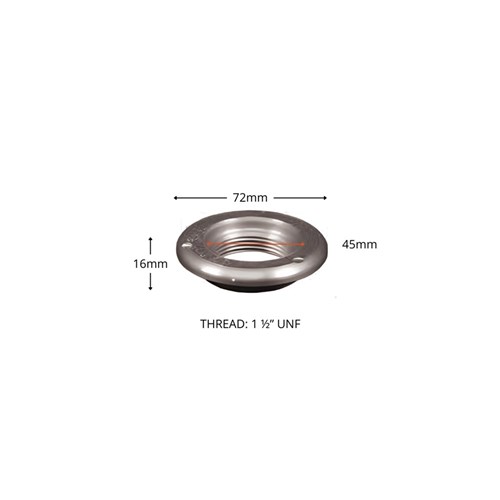 Large Flange 37 Id- 1.1/2 NF T hread
