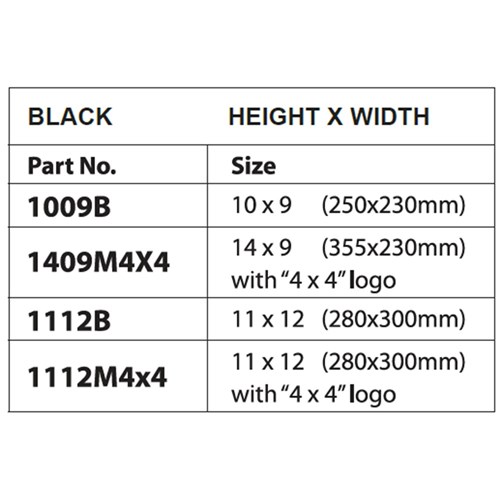 MUDFLAP - BLACK - 250 X 230 -