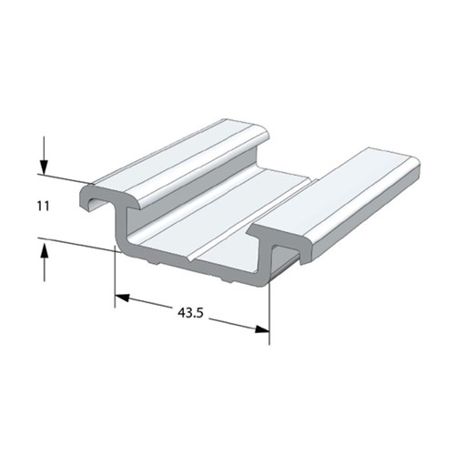 Aluminium Extrusion - Suitable for Rubber Buffer 4282401