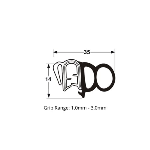 Pinchweld PVC/EPDM Black Suit Cdore VN VP VRVS & VT Door Sea l