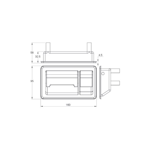 Coach Bin Door Lock Assembly - Handle assembly- Part Of Bdl160