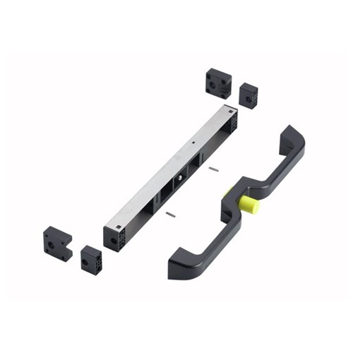Accuride Lock Handle Kit Black w/ Yellow Button 120N