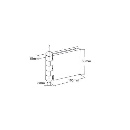 Butt Hinge x 6 (8mm Pin) W Grease Nipple
