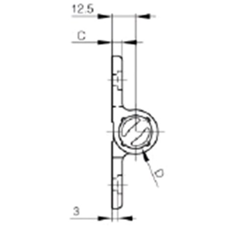 BUTT HINGE 100 X 83 X 5.5MM AL