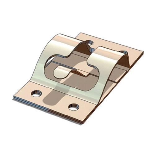 Door Hold Back Catch Plate - 44 x 76mm - Zinc Plated