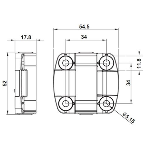 Position Hinge - 80° Angle - Medium Torque - Black