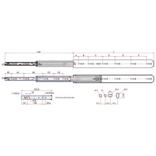 Lockable Heavy Duty Drawer Slides - 800mm - 227kg