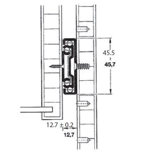 Non-Lockable Light Duty Drawer Slides - 400mm - 45kg