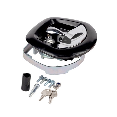 Whale Tail Drop T Lock - Black and Chrome