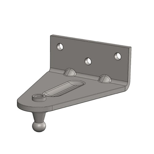 GAS STRUTBRACKET S/S - 66MM X