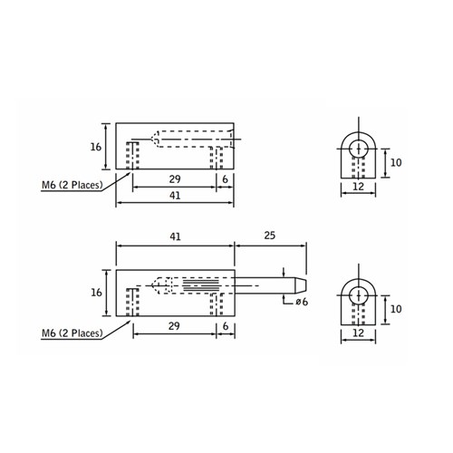 Pintle Hinges (316 S/S) (L 82m m)