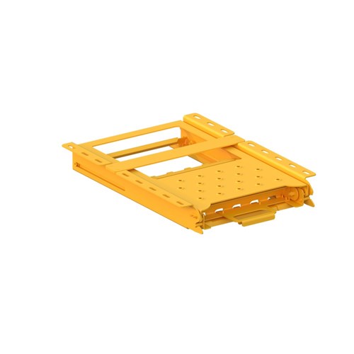 3 Step Folding Pullout Ladder with Platform - Safety Yellow