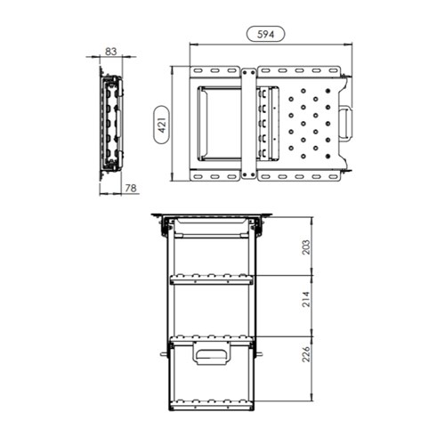 3 Step Folding Pullout Ladder with Platform - Safety Yellow