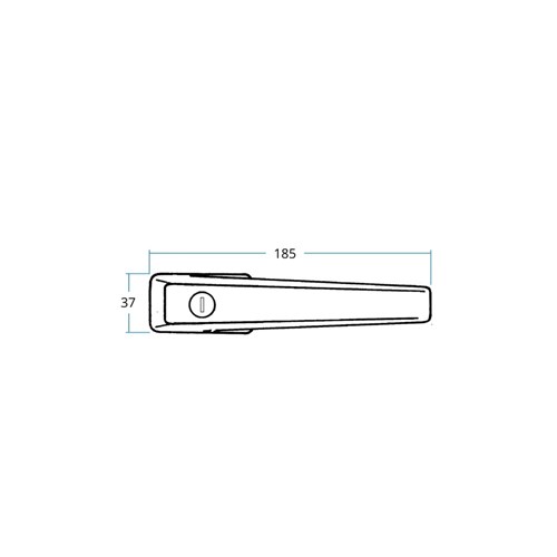 Large Style Heavy Duty Handles - Full length (185mm) Non-Loc king - Fitted With 8mm Square