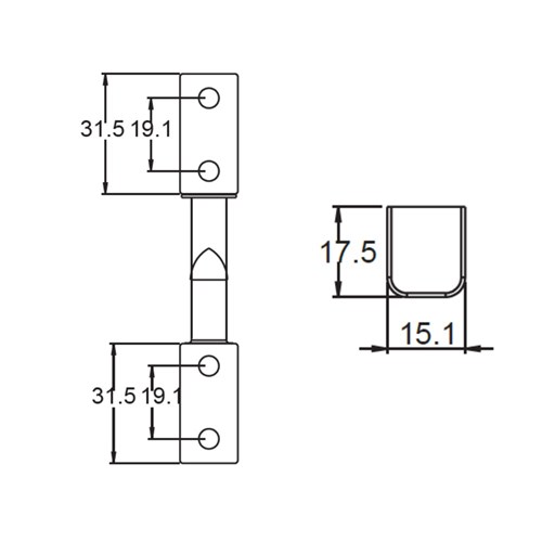 Lift Off Hinge - 63mm - Black