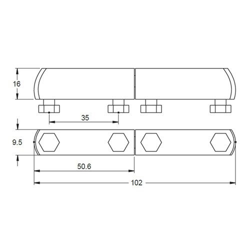 LIFT OFF PINTLE HINGE 102L X 9