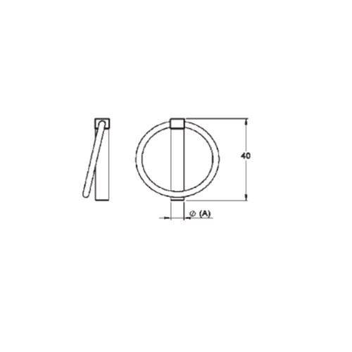 Lynch Pin 8mm Diameter Zinc Plated