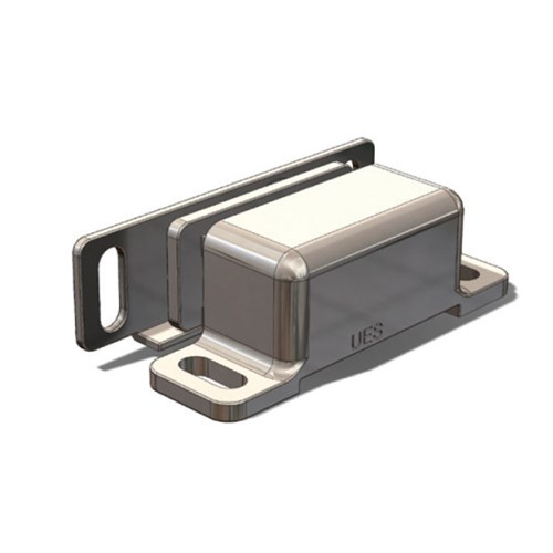 Magnetic Door Hold Back - 13 x 44.6mm - 4kg Force - Nickel Plated
