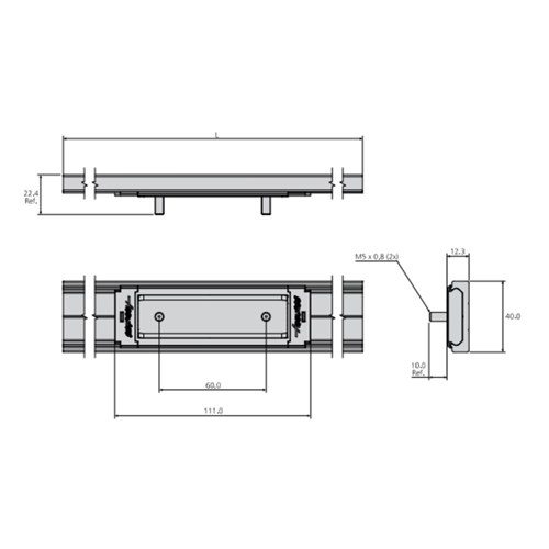 Accuride Linear Motion Recirculating Ball Carriage EA SS 130kg Load