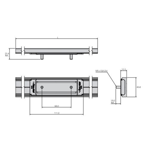 Accuride End Stops for linear Motion Track