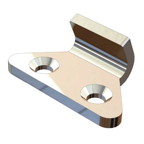 Over Centre Fastener Hook Plate - 22 x 17 x 45mm  - Stainless Steel