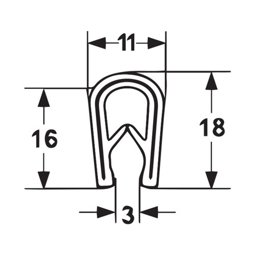Pinchweld - Steel Core - Black - Dual-Tongue - 2-5mm Grip Range - 11mm x 18mm