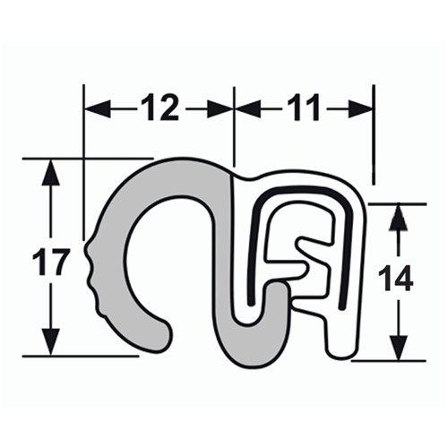  Pinchweld - Side Flap - Steel Core - Black - Multi-Tongue - 1-4mm Grip Range - 12mm Flap