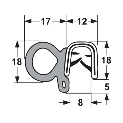 Pinchweld - Side Bulb - Steel Core - Black - Multi-Tongue - 1.5-5mm Grip Range - 17mm Bulb